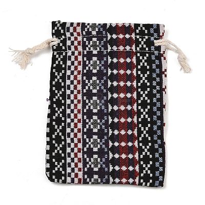 Ethnic Printed Polycotton Drawstring Storage Bags FB-CBA307F-01B-1