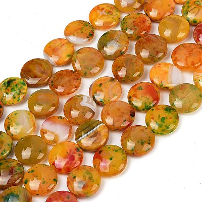 Dyed Natural Agate Beads Strands G-U029-G01-1