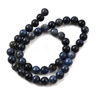 Natural Grade AA Dumortierite Quartz Round Bead Strands X-G-P075-43-4mm-1
