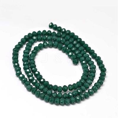 Faceted Rondelle Glass Beads Strands GLAA-I033-4mm-18-1