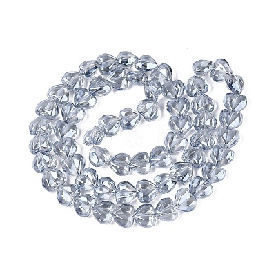 Electroplate Transparent Glass Beads Strands EGLA-N056-01A-01-1