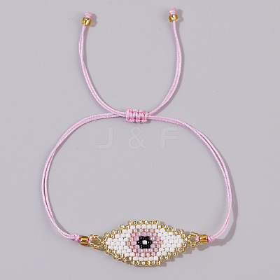 Bohemian Style Handmade Beaded Evil Eye Bracelet for Couples and Friends RR7314-5-1