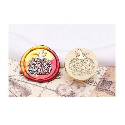 Halloween Series Wax Seal Brass Stamp Heads AJEW-M039-01R-1
