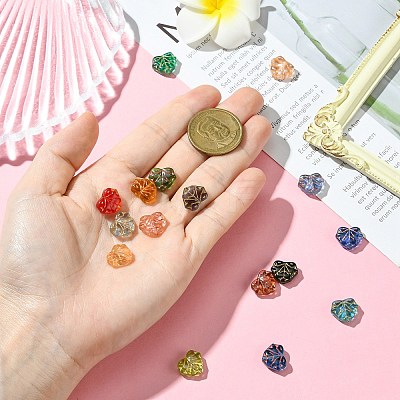 16Pcs 15 Colors Handmade Lampwork Beads LAMP-CJ0002-47-1