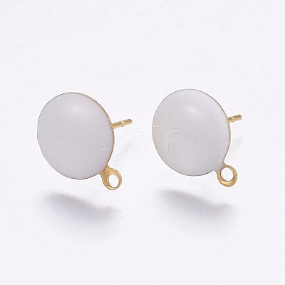 Ion Plating(IP) 304 Stainless Steel Stud Earring Findings STAS-P203-A06-02-1