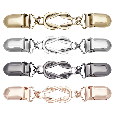 4Pcs 4 Colors Retro Alloy Cardigan Clips FIND-ME0002-40-1