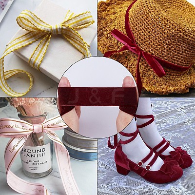 Velvet Ribbon SRIB-WH0006-18I-1