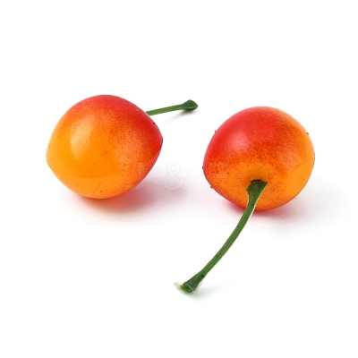 Mini Foam Imitation Cherries DIY-WH0030-27B-1