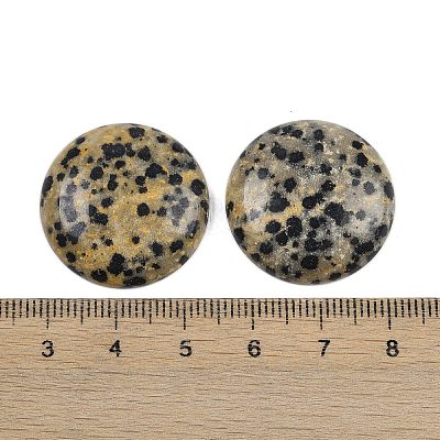 Natural Dalmatian Jasper Cabochons G-H1596-FR-25mm-07-1