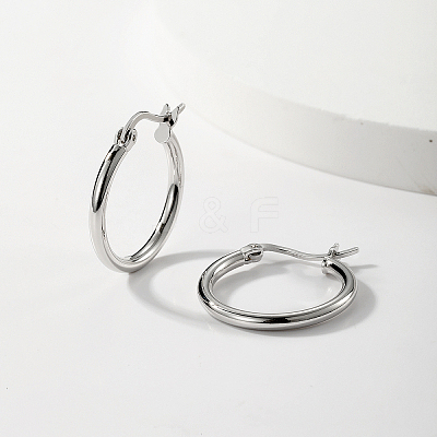 Vintage S925 Sterling Silver Hoop Earrings NK6073-1