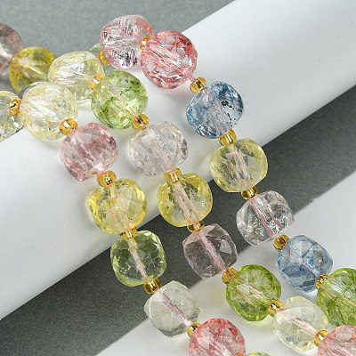 Synthetic Colored Topaz Crystal Beads Strands G-Q010-A14-01-1