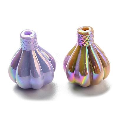 UV Plating Luminous Acrylic Beads LACR-Q002-02-1