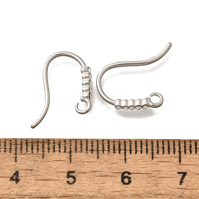 304 Stainless Steel Rhinestone Earring Hooks STAS-D310-01P-02-1