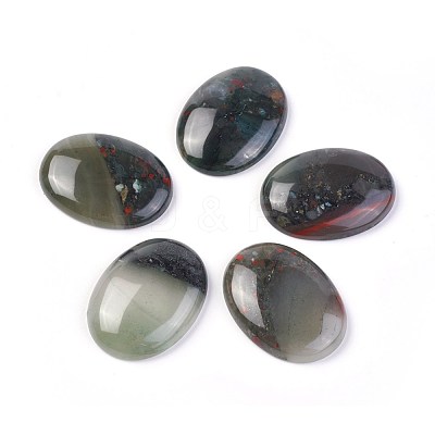 Natural Bloodstone Cabochons G-F608-02C-1