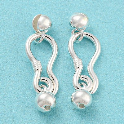 925 Sterling Silver S-Hook Clasps STER-Q191-07B-S-1