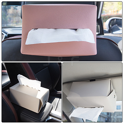 Imitation Leather Tissue Boxes for Car Seat Back AJEW-WH0347-14A-1