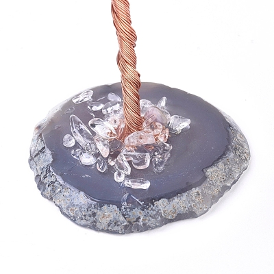 Natural Quartz and Mixed Gemstone Display Decorations DJEW-WH0007-06-1