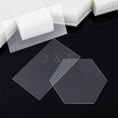 120Pcs 2 Style Transparent Acrylic Blank Place Cards AJEW-DC0001-28-1