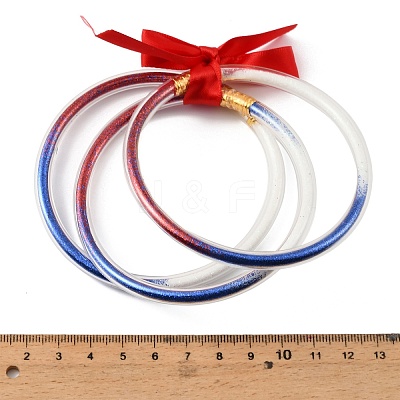Independence Day PVC Plastic Glitter Powder Multi-Strand Bangles PL-H002-01A-1