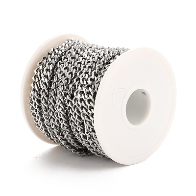 Tarnish Resistant 304 Stainless Steel Cuban Link Chains CHS-K016-03C-P-1