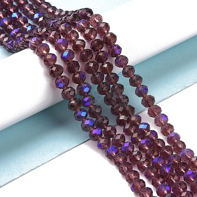 Electroplate Glass Beads Strands X1-EGLA-A034-T8mm-L14-1