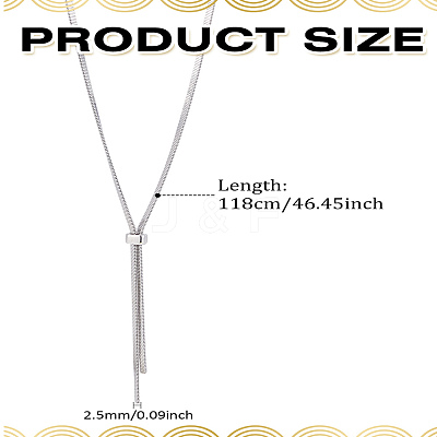 1Pc Brass Snake Chain Necklaces for Women NJEW-LP0007-04P-1