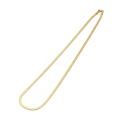 Ion Plating(IP) 304 Stainless Steel Herringbone Chain Necklace for Men Women NJEW-E076-04C-G-1