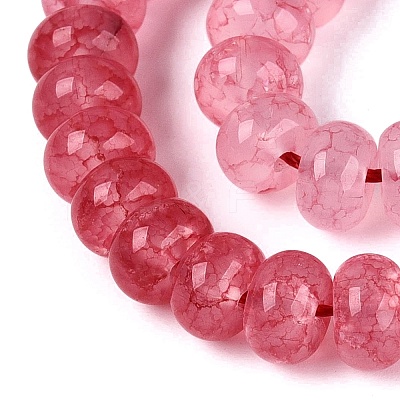Imitation Jade Crackle Glass Beads Strands GLAA-Q108-05A-A07-1