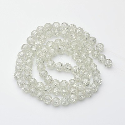 Crackle Glass Beads Strands X-CCG-Q001-10mm-01-1