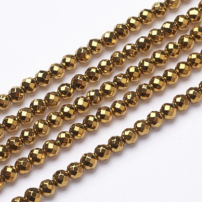 Non-Magnetic Synthetic Hematite Beads Strands X-G-G092-4mm-1-1
