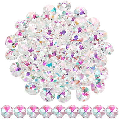80Pcs Octagon Sew on Glass Rhinestone GLAA-SP0001-82B-01-1