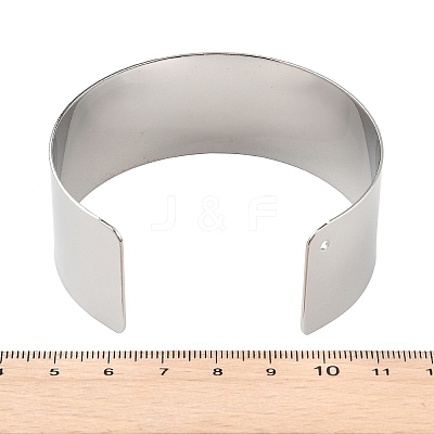 Brass Plain Wide Cuff Bangles BJEW-D039-03P-1