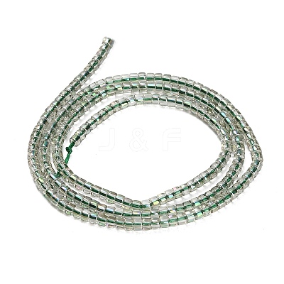 Electroplate Glass Beads Strands GL-CBAA615-01K-1