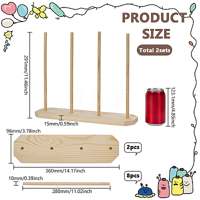 Wooden Bow Maker AJEW-WH0270-598-1
