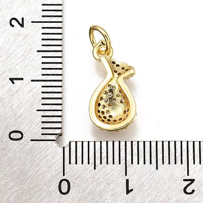 Brass Micro Pave Cubic Zirconia Pendants KK-K401-16G-1