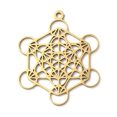 201 Stainless Steel Pendants STAS-D041-06G-1