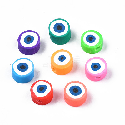 Handmade Polymer Clay Bead Strands CLAY-N006-74-1