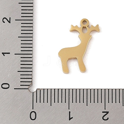 Christmas Theme Ion Plating(IP) 304 Stainless Steel Enamel Pendants STAS-Z083-09G-02-1