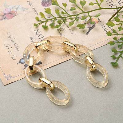 Handmade Transparent Acrylic & CCB Plastic Cable Chains AJEW-JB00827-1