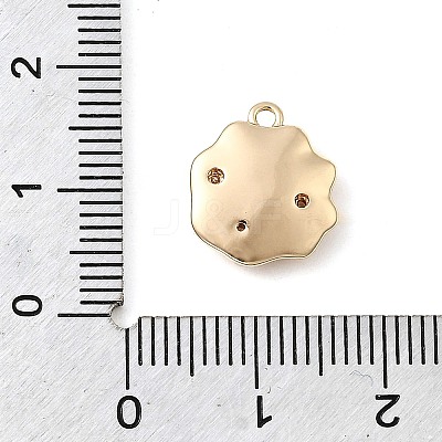 Brass Micro Pave Cubic Zirconia Charms KK-P337-03D-G-1