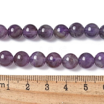 Natural Amethyst Beads Strands G-M445-8MM-01B-1