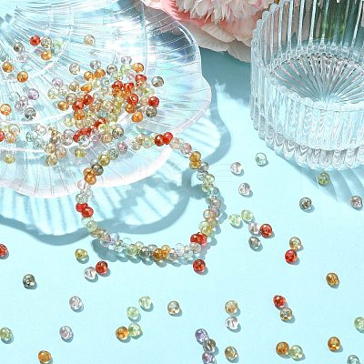 50G 10 Colors Transparent Acrylic Beads FIND-CJ0002-86-1