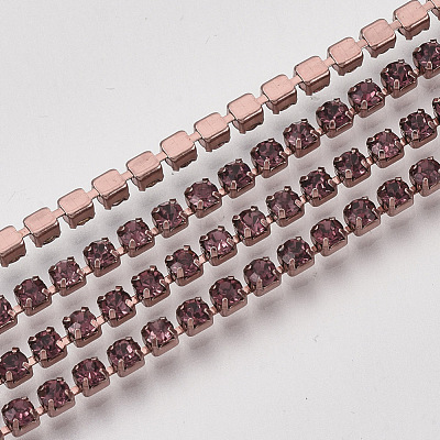 Electrophoresis Iron Rhinestone Strass Chains CHC-Q009-SS8.5-B08-1