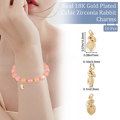 Brass Micro Pave Cubic Zirconia Pendants KK-BBC0003-97-1