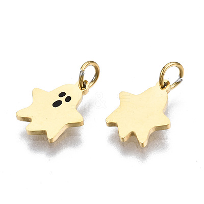 316 Surgical Stainless Steel Enamel Charms STAS-S116-350G-1