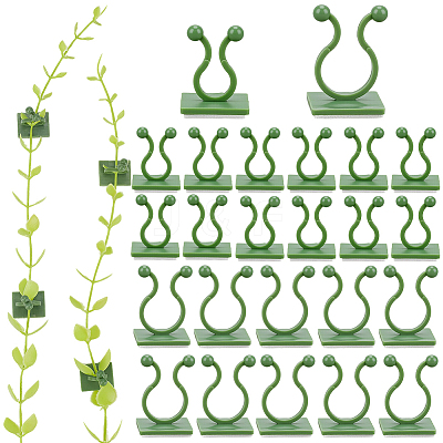 120Pcs 2 Styles Self-Adhesive Plastic Wall Fixture Clips AJEW-CP0009-90-1