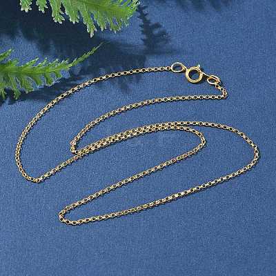 1/20 14K Gold Filled Rolo Chain Necklaces for Women Men NJEW-Z068-09G-1