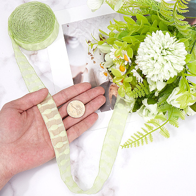 10 Yards Polyester Lace Trim Ribbon OCOR-WH20005-42C-1