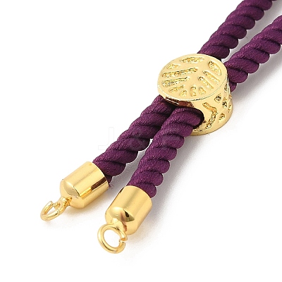 Twisted Nylon Cord Silder Bracelets DIY-B066-03G-13-1