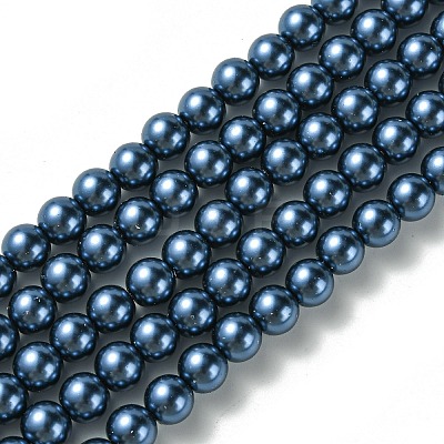 Eco-Friendly Grade A Glass Pearl Beads HY-J002-8mm-HX061-1